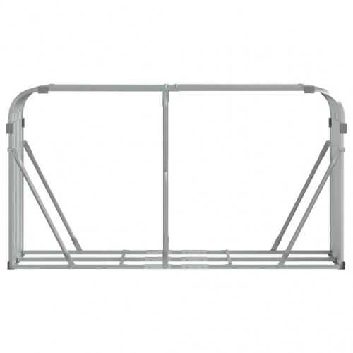 Brændestativ 180 × 45 × 100 cm - galvaniseret stål, sølv