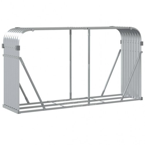 Brændestativ 180 × 45 × 100 cm - galvaniseret stål, sølv
