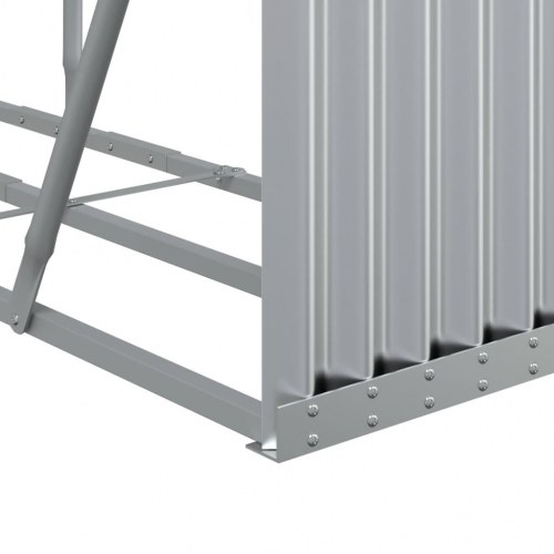 Brændestativ 180 × 45 × 100 cm - galvaniseret stål, sølv