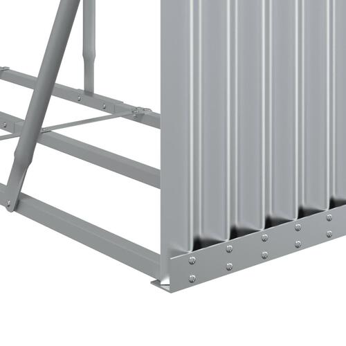 Brændestativ 300x45x100 cm galvaniseret stål sølvfarvet