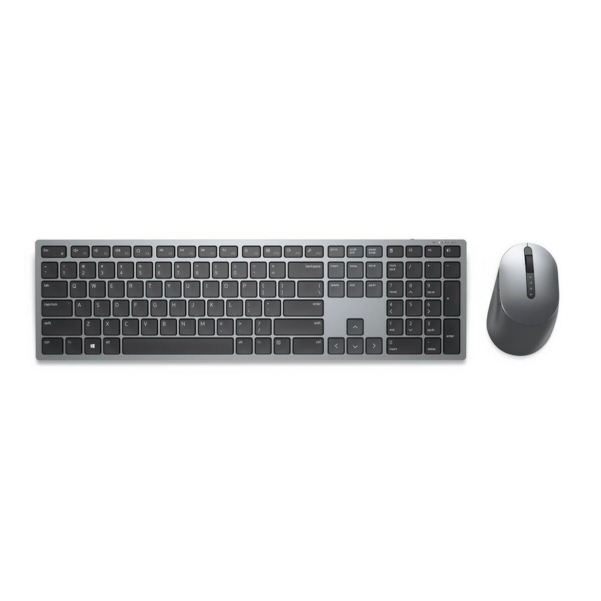 Tastatur og mus Dell 580-AJQJ Sort Grå Titanium QWERTY Qwerty US