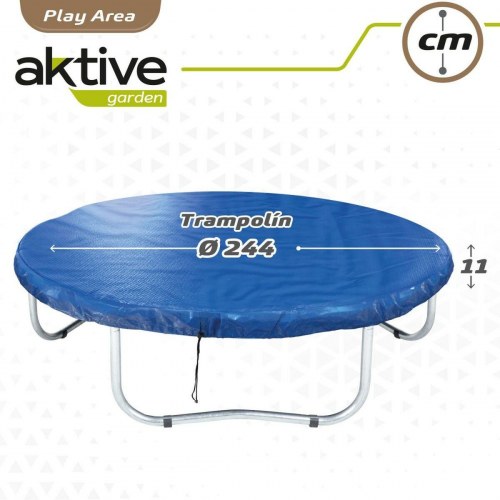 Aktive beskyttende presenning til trampolin Ø 244 cm - blå (6 stk.)