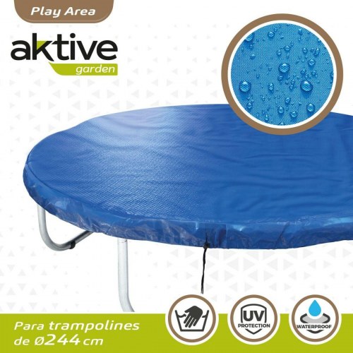 Aktive beskyttende presenning til trampolin Ø 244 cm - blå (6 stk.)