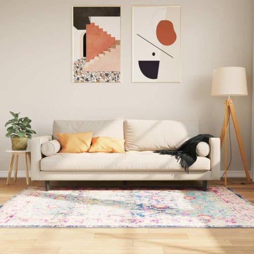 Gulvtæppe 120 x 180 cm vaskbart flerfarvet