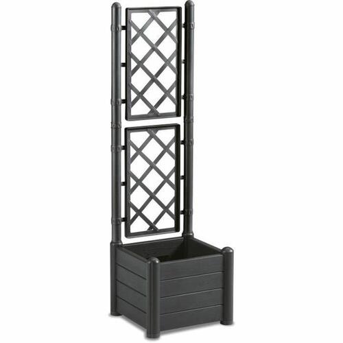 Stefanplast Italia urtepotte med espalier, firkantet, 30 l - antracit