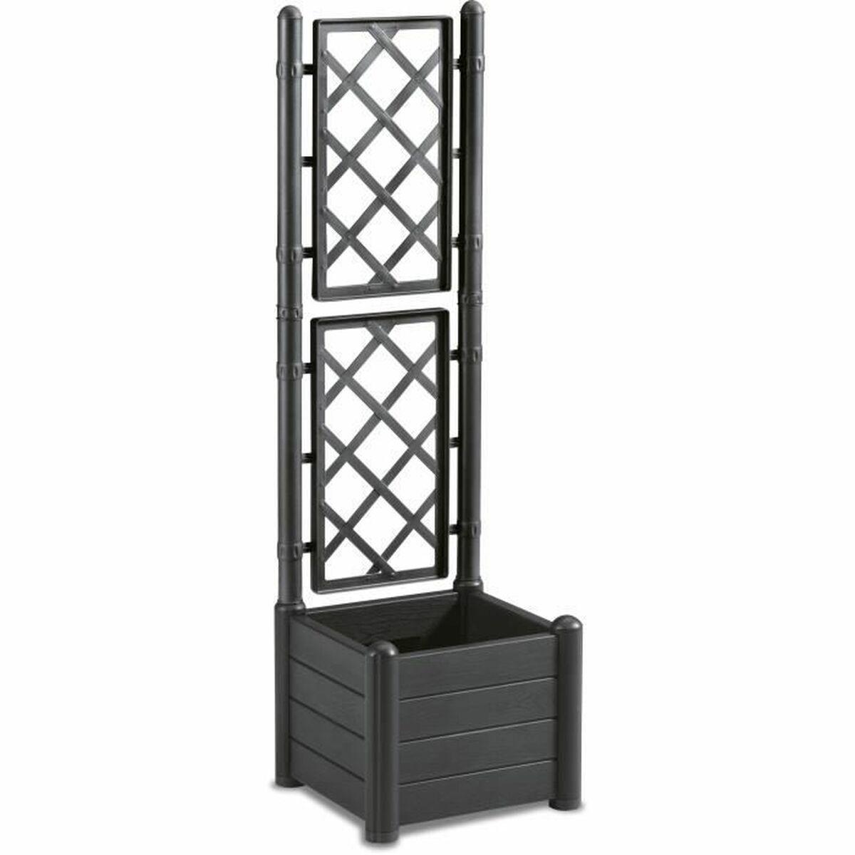 Stefanplast Italia urtepotte med espalier, firkantet, 30 l - antracit