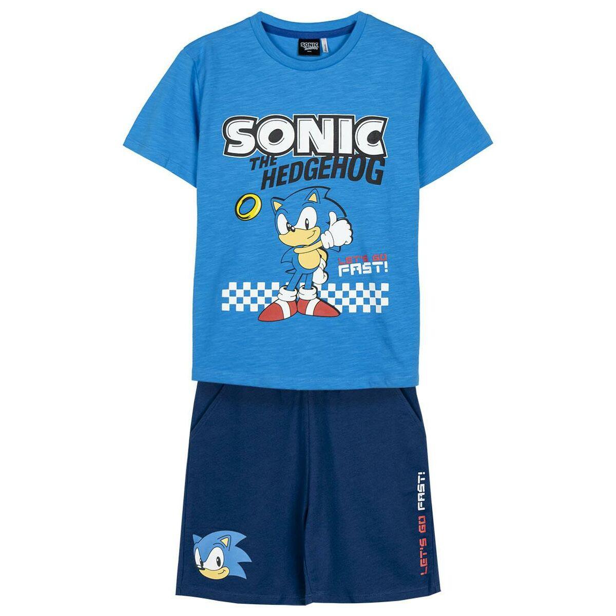 Sæt med tøj Sonic Blå 8 år