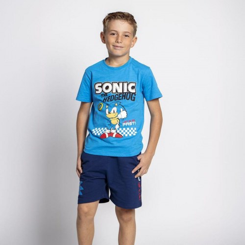 Sæt med tøj Sonic Blå 8 år