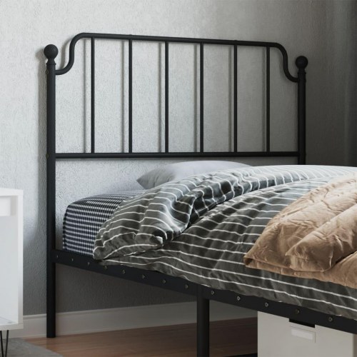 Sengegavl i metal 100 cm sort