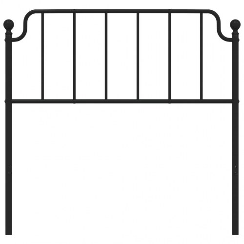 Sengegavl i metal 100 cm sort