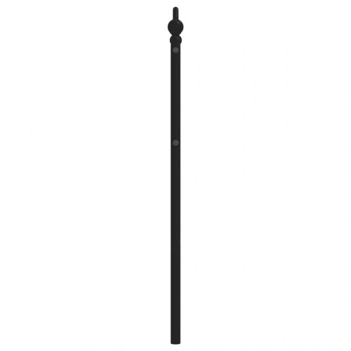 Sengegavl i metal 100 cm sort