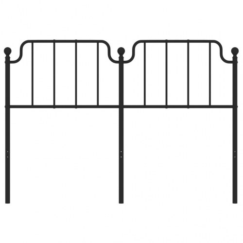 Sengegavl i metal 150 cm - sort
