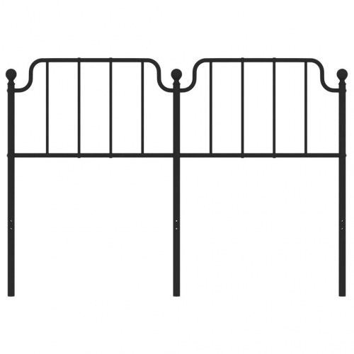 Sengegavl 140 cm metal sort