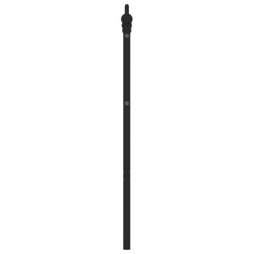 Sengegavl 160 cm metal sort