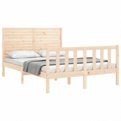 Sengeramme uden madras 140 x 200 cm i massivt fyrretræ