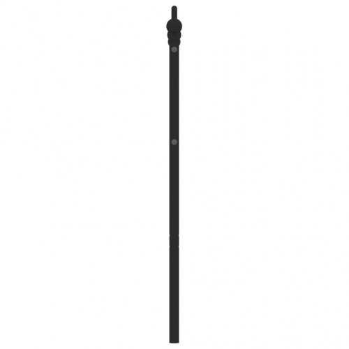 Sengegavl i metal 135 cm - sort, klassisk design