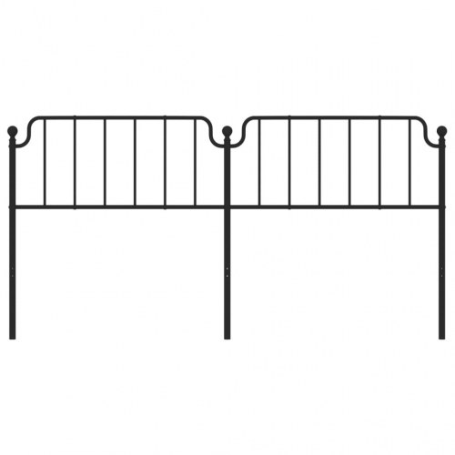 Sengegavl i metal 200 cm - sort, klassisk design