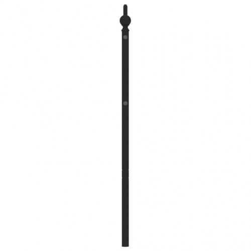 Sengegavl i metal 200 cm - sort, klassisk design