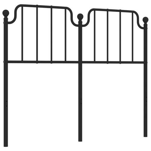 Sengegavl 120 cm metal sort