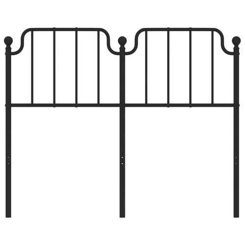 Sengegavl 120 cm metal sort