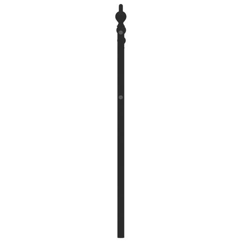 Sengegavl 120 cm metal sort