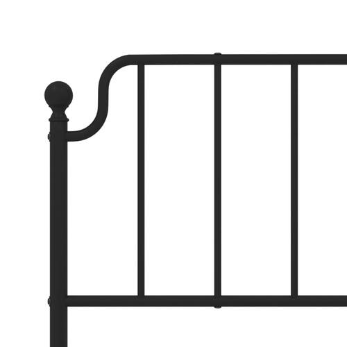 Sengegavl 120 cm metal sort
