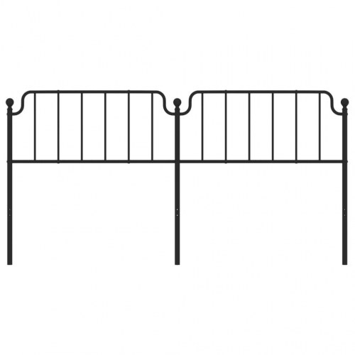 Sengegavl i metal 193 cm - sort, klassisk design