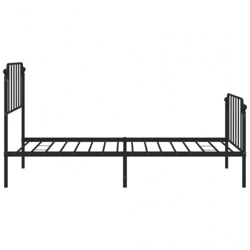 Sengeramme med sengegavl og fodgærde 107x203 cm metal sort