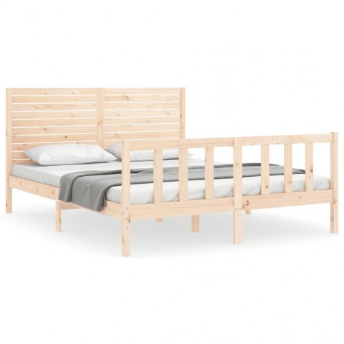 Sengeramme uden madras 160 x 200 cm i massivt fyrretræ