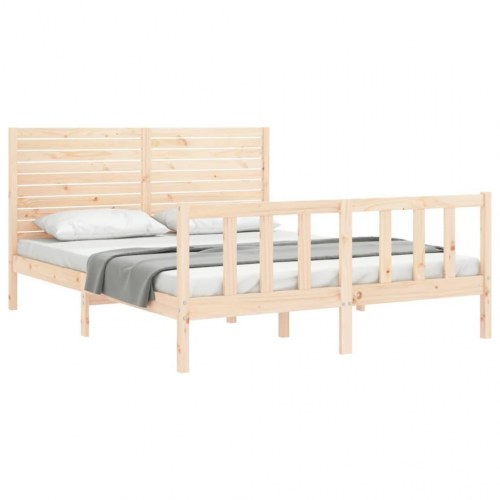 Sengeramme uden madras 160 x 200 cm i massivt fyrretræ