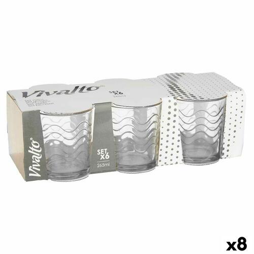 Glassæt Bølger Gennemsigtig Glas 265 ml (8 enheder)