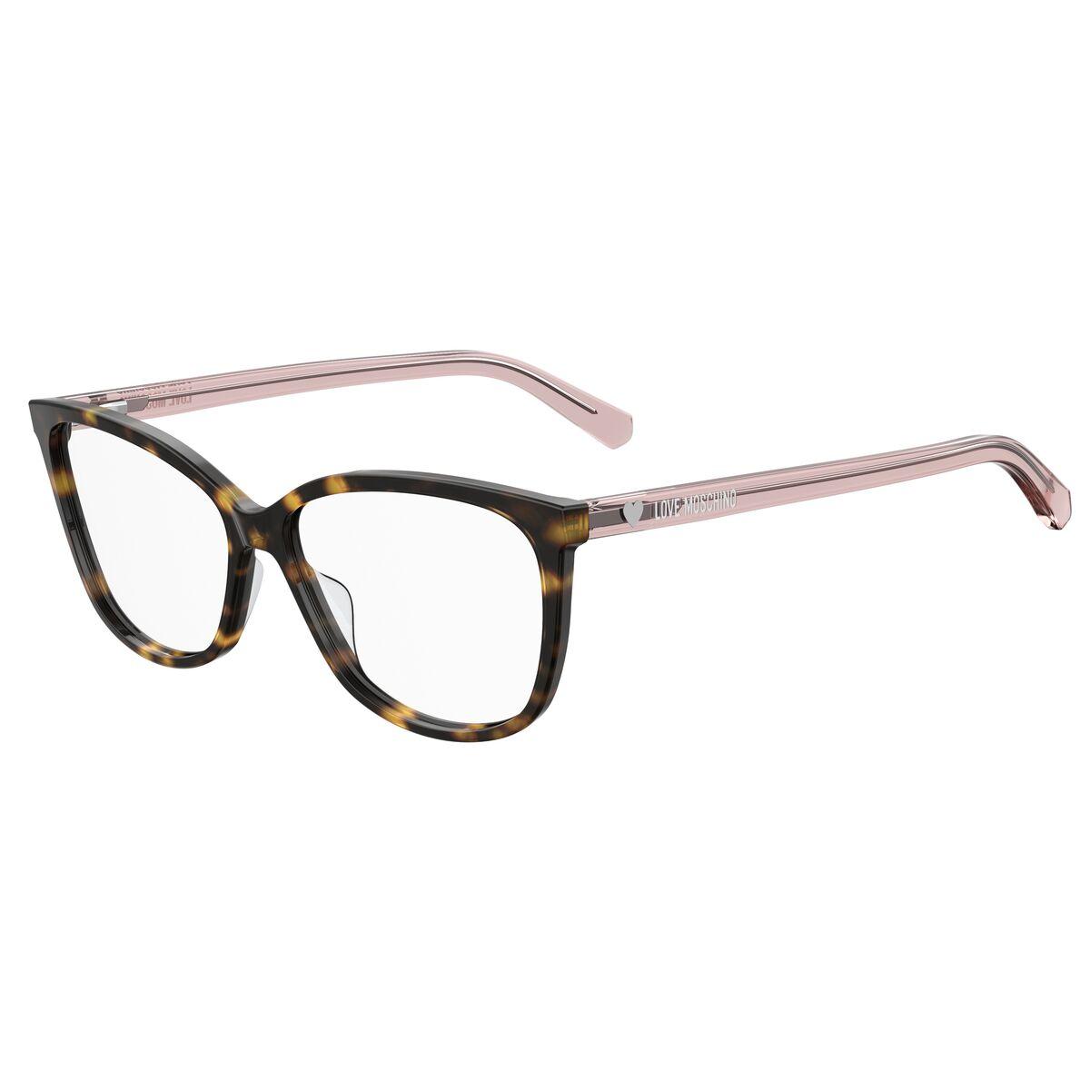 Love Moschino MOL546-086 brillestel - brun acetat, ø 57 mm
