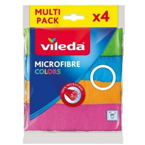 Vileda mikrofiberklude, farver - 4 stk.