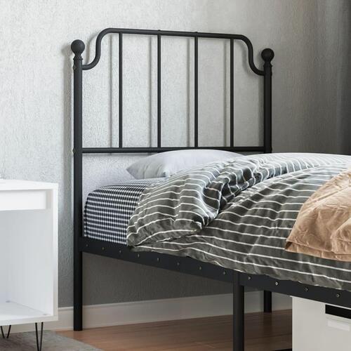 Sengegavl 80 cm metal sort