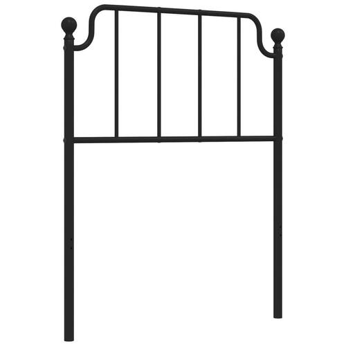 Sengegavl 80 cm metal sort