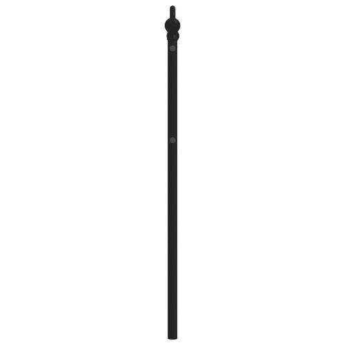 Sengegavl 80 cm metal sort