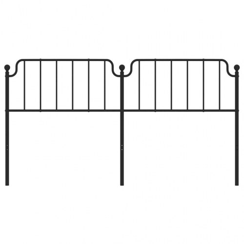 Sengegavl i metal 180 cm - sort