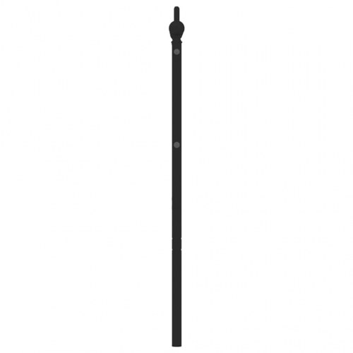 Sengegavl i metal 180 cm - sort