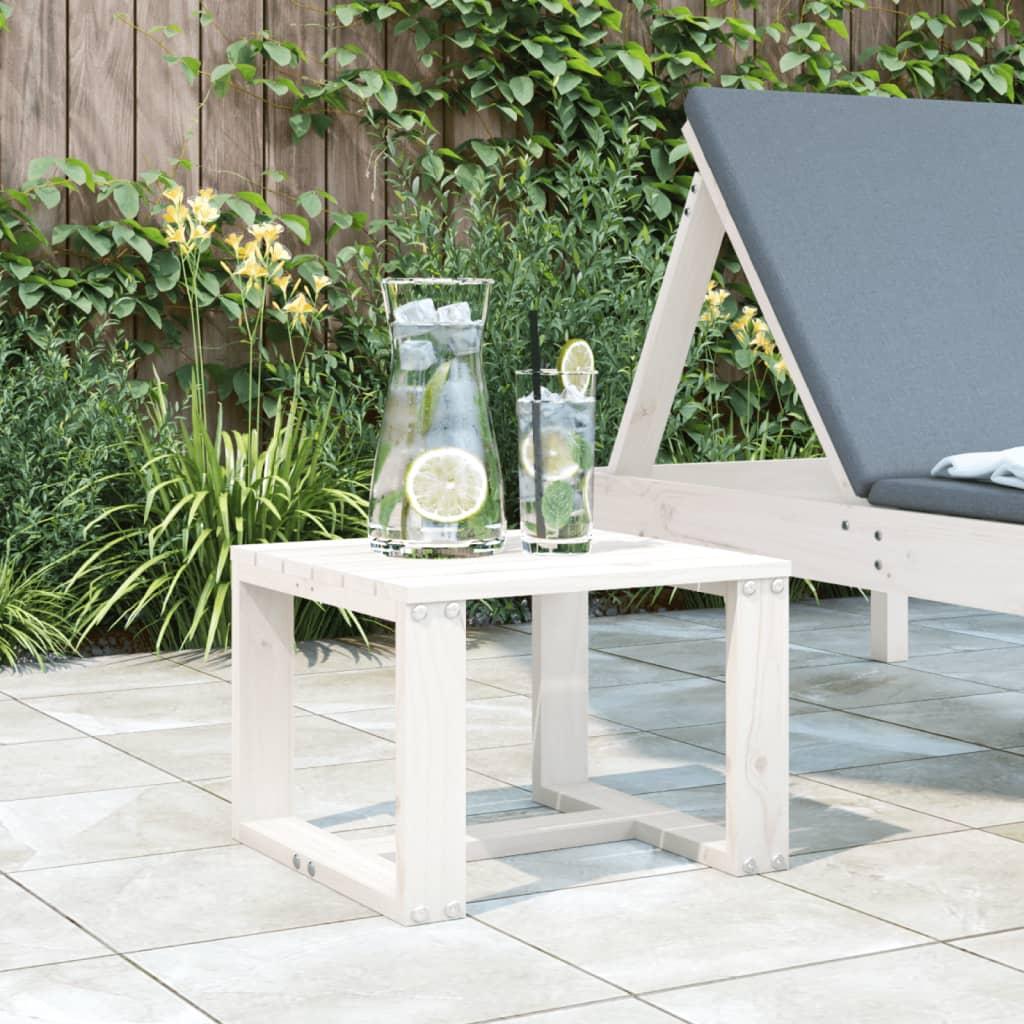 Havebord 40x38x28,5 cm massivt fyrretræ hvid