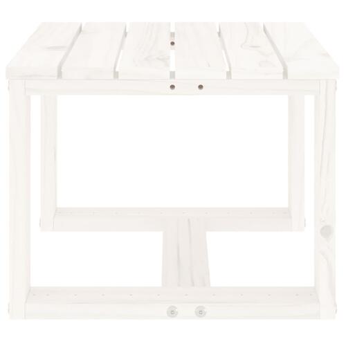 Havebord 40x38x28,5 cm massivt fyrretræ hvid