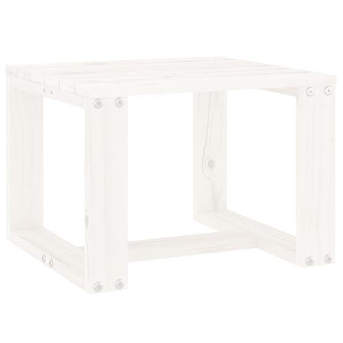 Havebord 40x38x28,5 cm massivt fyrretræ hvid