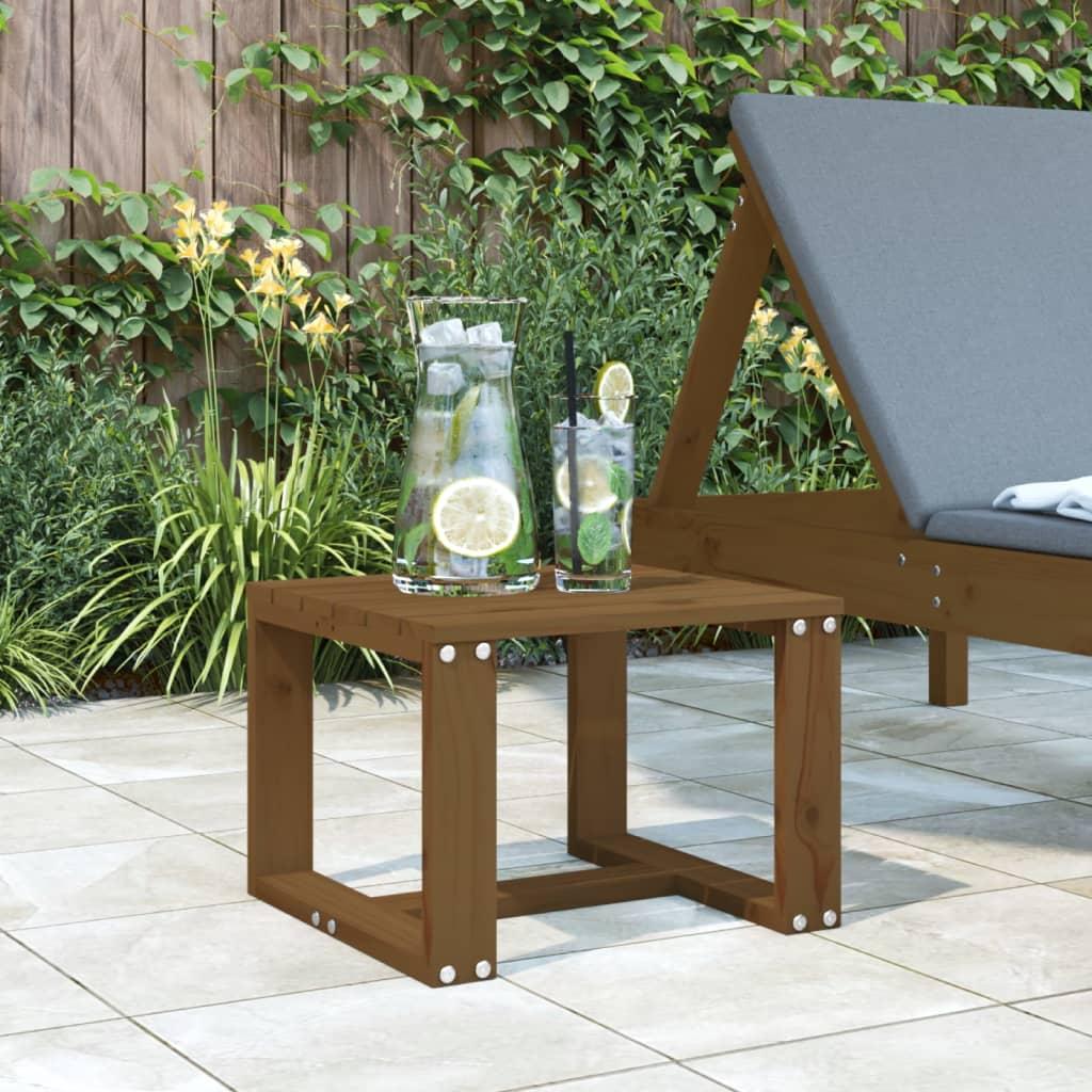 Havebord 40x38x28,5 cm massivt fyrretræ gyldenbrun
