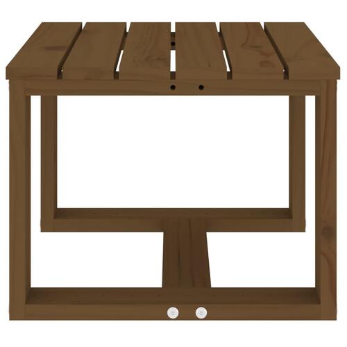 Havebord 40x38x28,5 cm massivt fyrretræ gyldenbrun