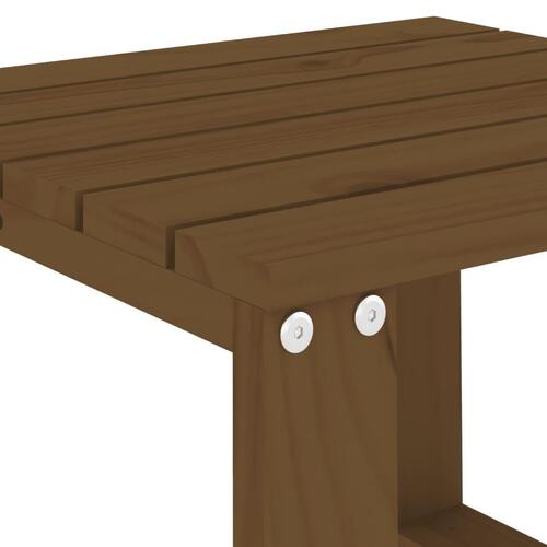 Havebord 40x38x28,5 cm massivt fyrretræ gyldenbrun
