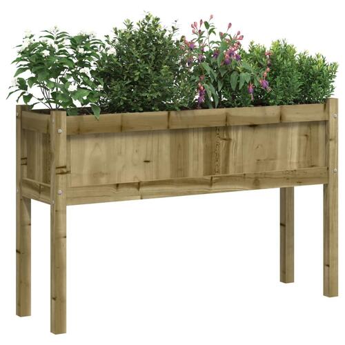 Plantekasse med ben 110x31x70 cm imprægneret fyrretræ