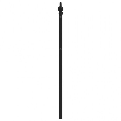 Sengegavl 90 cm metal sort