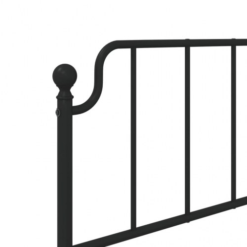 Sengegavl 90 cm metal sort