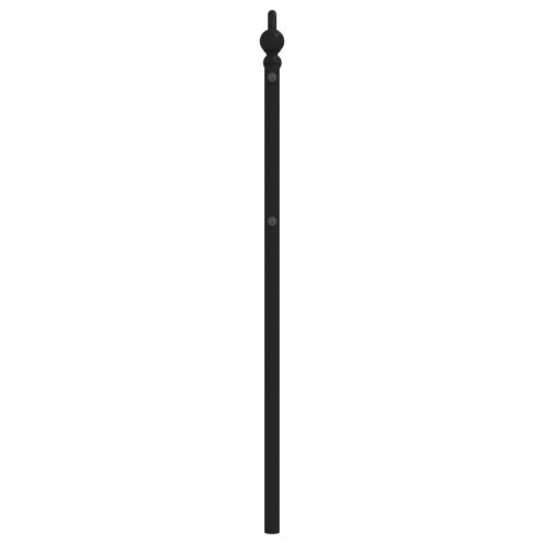 Sengegavl 107 cm metal sort
