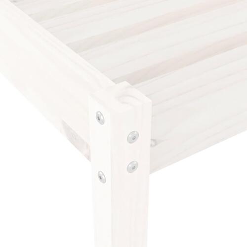 Liggestole 2 stk. 199,5x60x74 cm massivt fyrretræ hvid