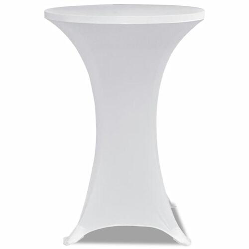 Stående borddække Ø60 hvid i strækmateriale 2 stk